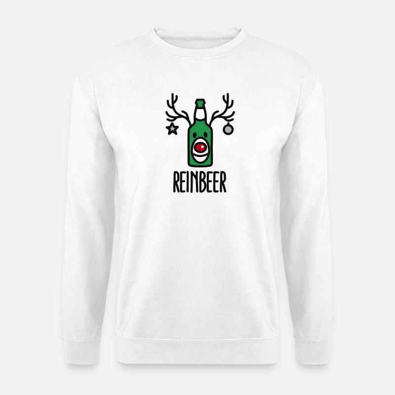 Reinbeer = Reindeer + Beer - Unisex Pullover - Weiß