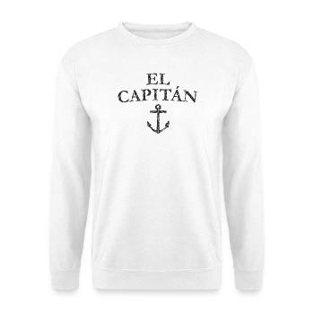 El Capitan Anchor (Vintage Black) Capitaine Voile - Sweat-shirt Unisexe - blanc - Devant