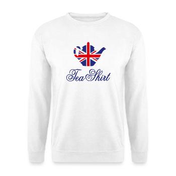 Tea Shirt British Flag Union Jack Tee Word Game - Unisex Sweatshirt - white - Front