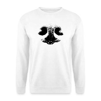 Nez de chien | Chien et nez - Sweat-shirt Unisexe - blanc - Devant