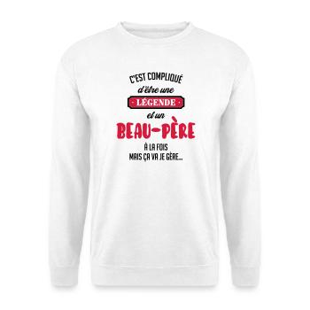 Beau-Père - Beau Papa - Famille - Père - Enfant - Unisex Sweatshirt - white - Front