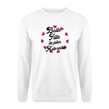 Belle Fille - Mariage - Mariée - Famille - Noël - Unisex Sweatshirt - white - Front