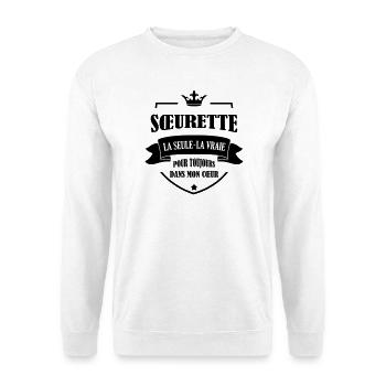 Soeur Sœur Naissance Bébé Soeurette Famille - Unisex Sweatshirt - white - Front