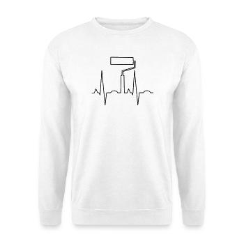 ekg peintre - Sweat-shirt Unisexe - blanc - Devant