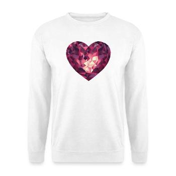 Large heart jewelry. Valentines Day, Mothers Day. - Unisex Sweatshirt - white - Front