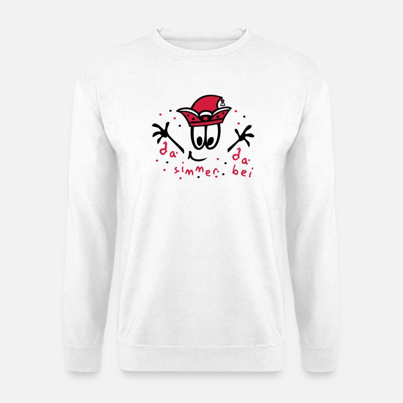 Fasching mit Konfetti, Karneval - Unisex Pullover - Weiß
