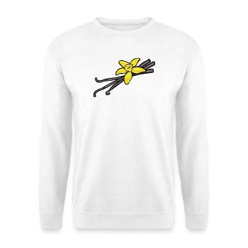 Vanilleblüte mit drei Vanilleschoten - Unisex Pullover - Weiß - Vorne