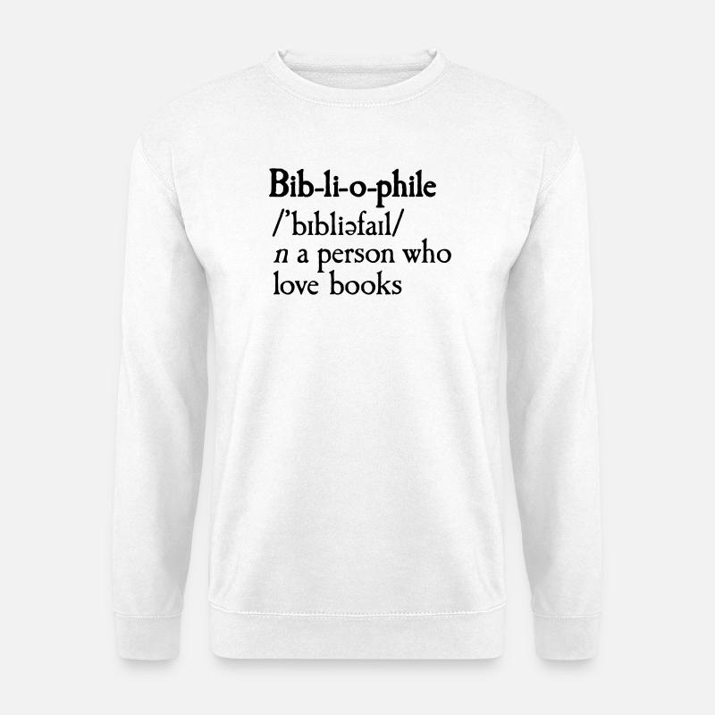 Bibliophile dictionary definition - Unisex Pullover - Weiß