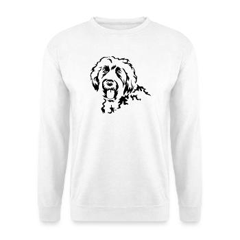 Labradoodle head - Unisex Sweatshirt - white - Front