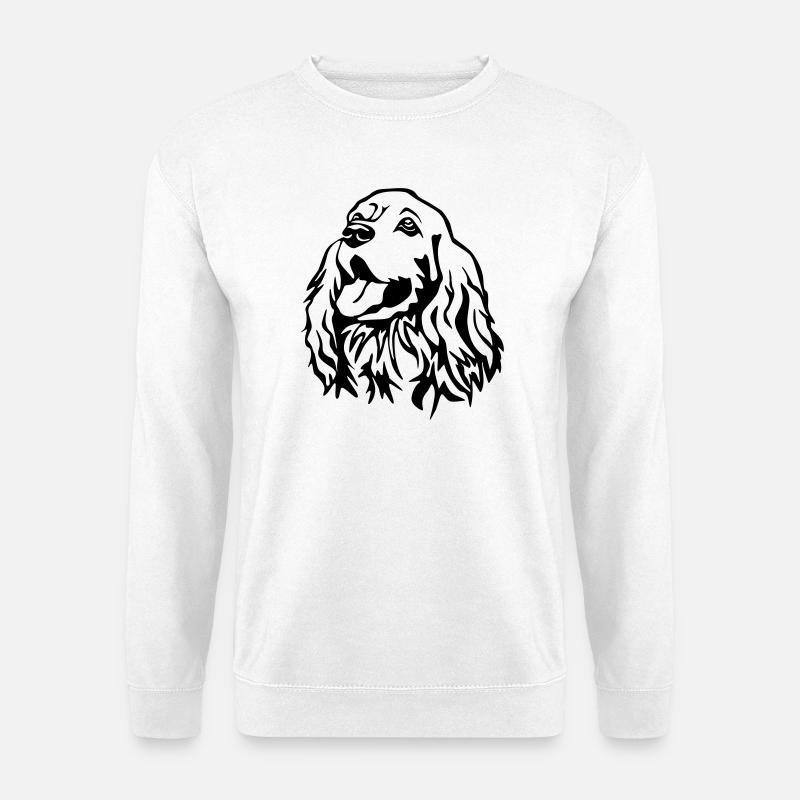 Cocker Spaniel Kopf - Unisex Pullover - Weiß