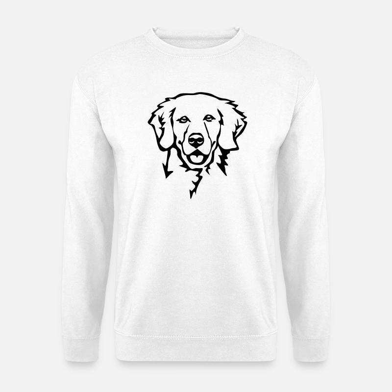 Golden Retriever Kopf - Unisex Pullover - Weiß