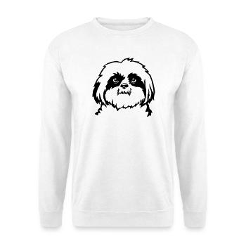 Shih Tzu Kopf - Unisex Pullover - Weiß - Vorne