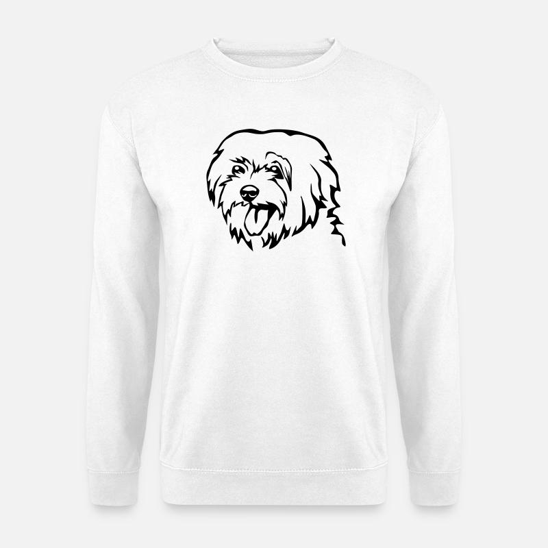 Maltese head - Unisex Sweatshirt - white