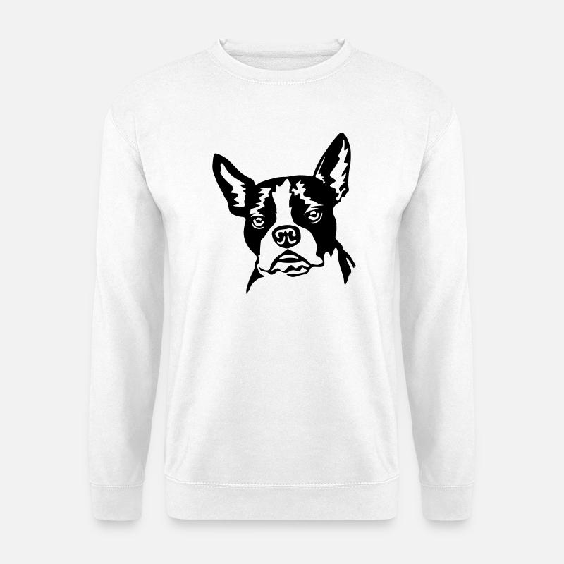Boston Terrier - Unisex Pullover - Weiß