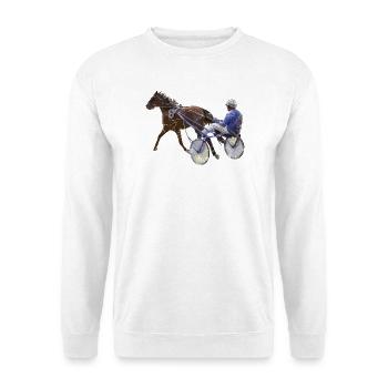 Trabrennen Traber Motiv - Unisex Pullover - Weiß - Vorne