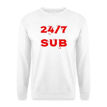 24/7 Sub - Unisex Pullover - Weiß - Vorne - Alina (178cm) & Michal (187cm)