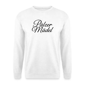 Pälzer Mädel Klassik (Schwarz) Pfalz - Unisex Pullover - Weiß - Vorne