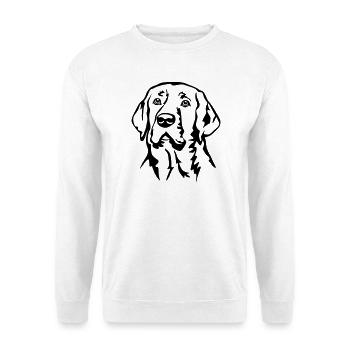 Tête de Broholmer - Sweat-shirt Unisexe - blanc - Devant