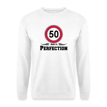50.Geburtstag , 50 Aged to Perfection .. (25) - Unisex Sweatshirt - white - Front