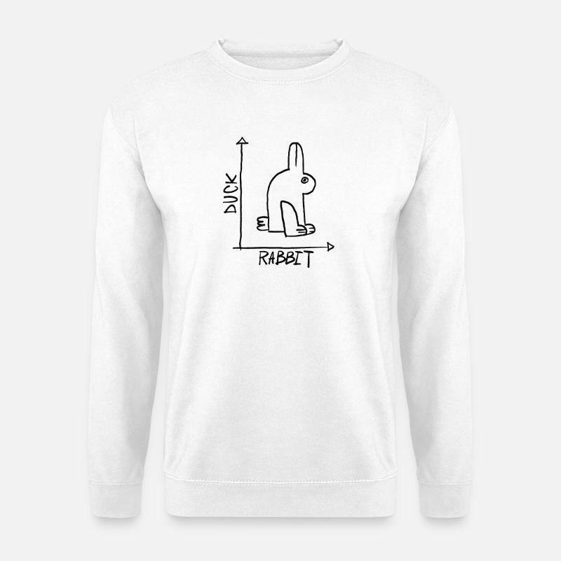 Ente oder Hase - Unisex Pullover - Weiß