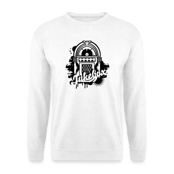 Jukebox in stencil street art style with typography - Unisex Sweatshirt - white - Front