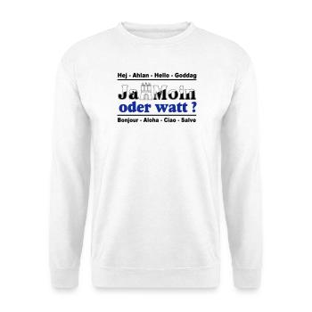 Hamburg , Tradition , Ja Moin oder watt (25) - Unisex Pullover - Weiß - Vorne