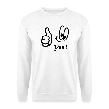 Number One , Yes, Comic - Unisex Pullover - Weiß - Vorne