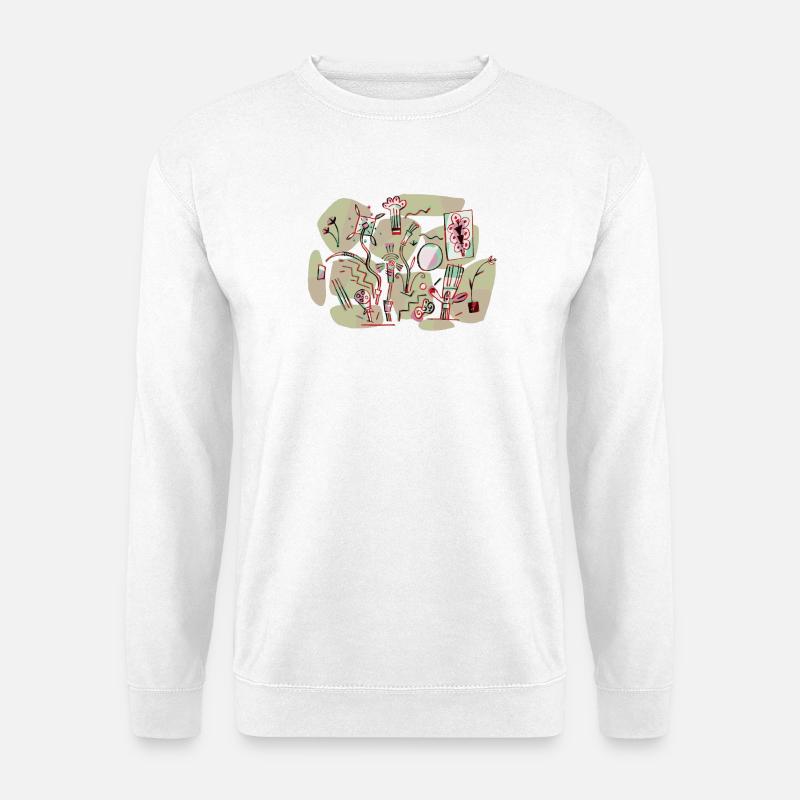 Abstrakte Farb-Chaos Illustration - Unisex Pullover - Weiß
