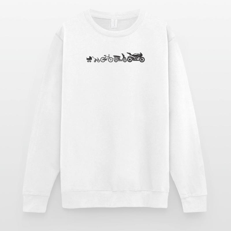 Motorcycle Evolution Development Motorcycles Funny Unisex Sweatshirt