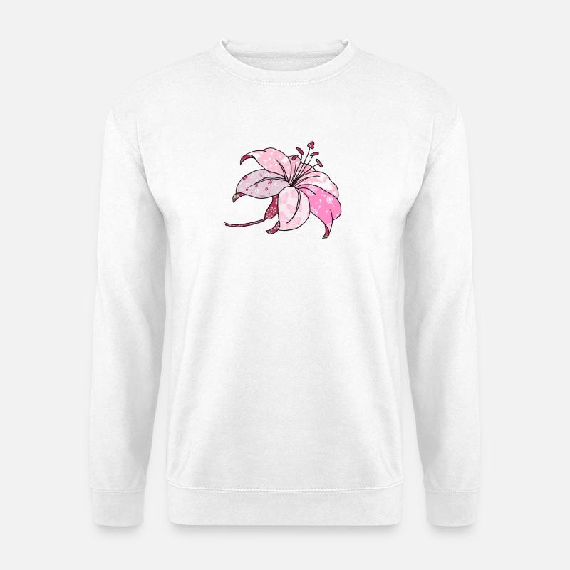 bunte Lilie - Unisex Pullover - Weiß