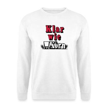 Korn , Party , Weizenkorn ,Klar wie Korn (25) - Unisex Pullover - Weiß - Vorne