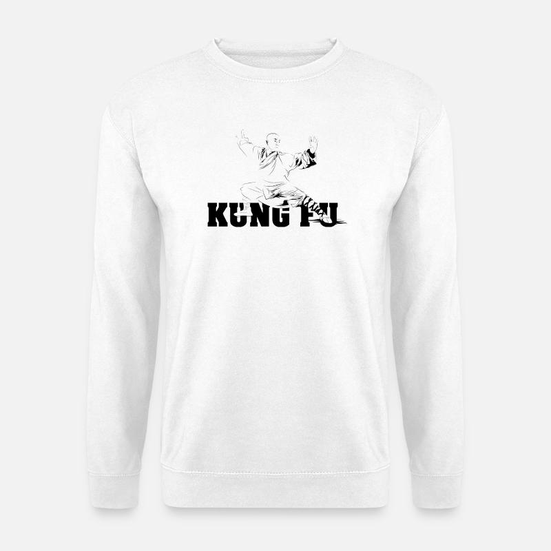 shaolin kungfu master fighter Symbol - Unisex Pullover - Weiß