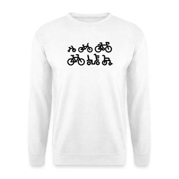 Evolution Fahrradrennen Radfahren Fahrradrennen - Unisex Pullover - Weiß - Vorne