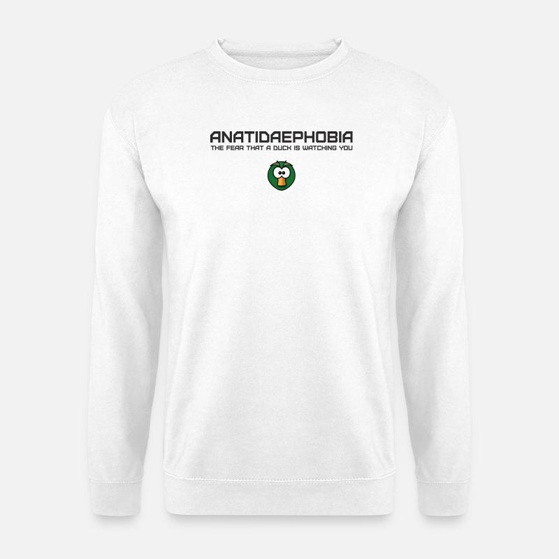 Anatidaephobie Duck Humor Design - Unisex Pullover - Weiß