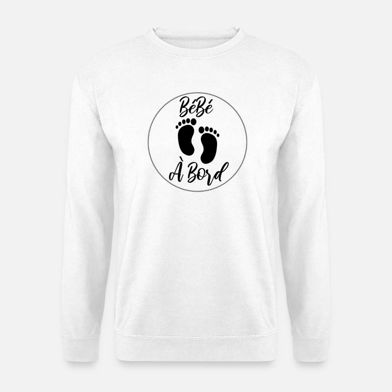 Bébé à bord grossesse - Sweat-shirt Unisexe - blanc