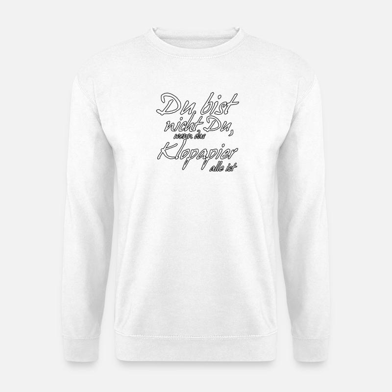 Klopapier lustig Spruch Virus Statement - Unisex Pullover - Weiß