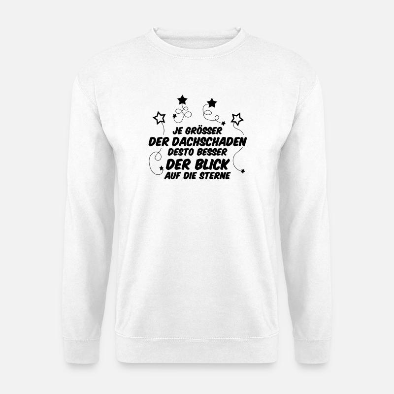 Motivierende Sternenhimmel-Botschaft - Unisex Pullover - Weiß