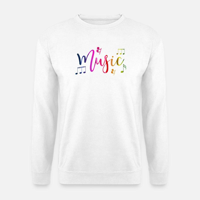 Farbenfrohes Design und lebendige Musik - Unisex Pullover - Weiß