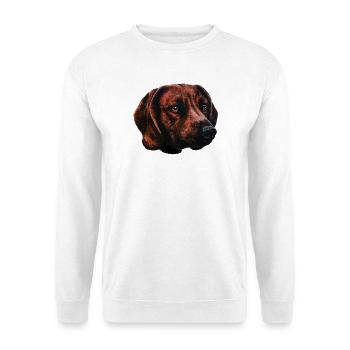 Schweißhund Portrait - Unisex Pullover - Weiß - Vorne