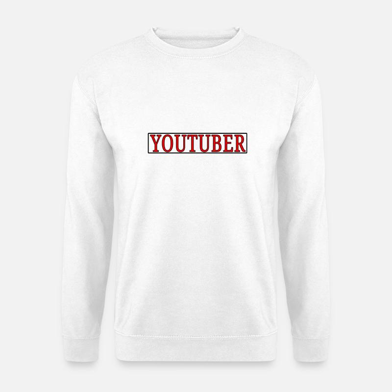 Youtuber Schriftzug - Unisex Pullover - Weiß