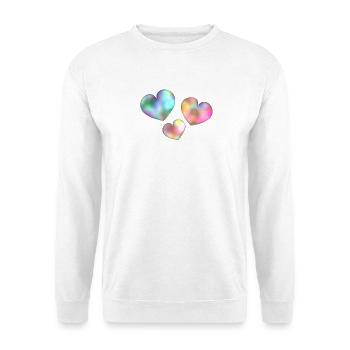 ICH LIEBE DICH. ICH LIEBE DICH. LIEBE. LIEBE. HERZ. - Unisex Pullover - Weiß - Vorne