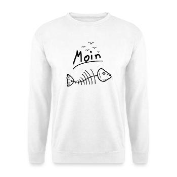 Moin Möwen Fisch Meer - Unisex Pullover - Weiß - Vorne