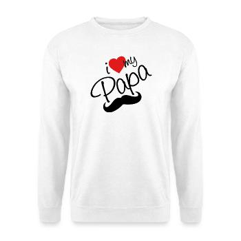 J’aime mon papa - Sweat-shirt Unisexe - blanc - Devant