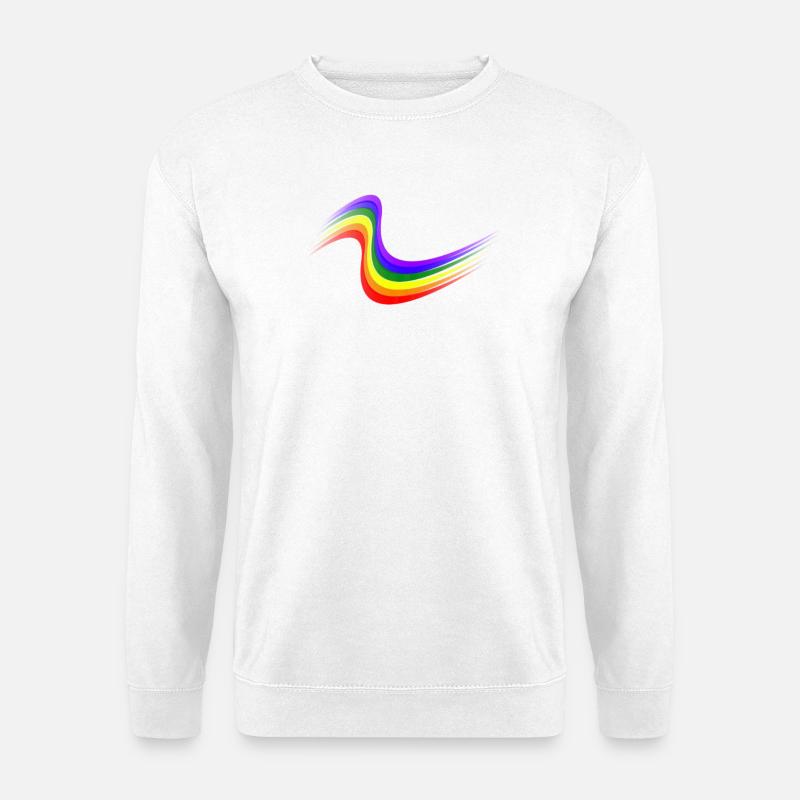 Rainbow wave - Unisex Pullover - Weiß