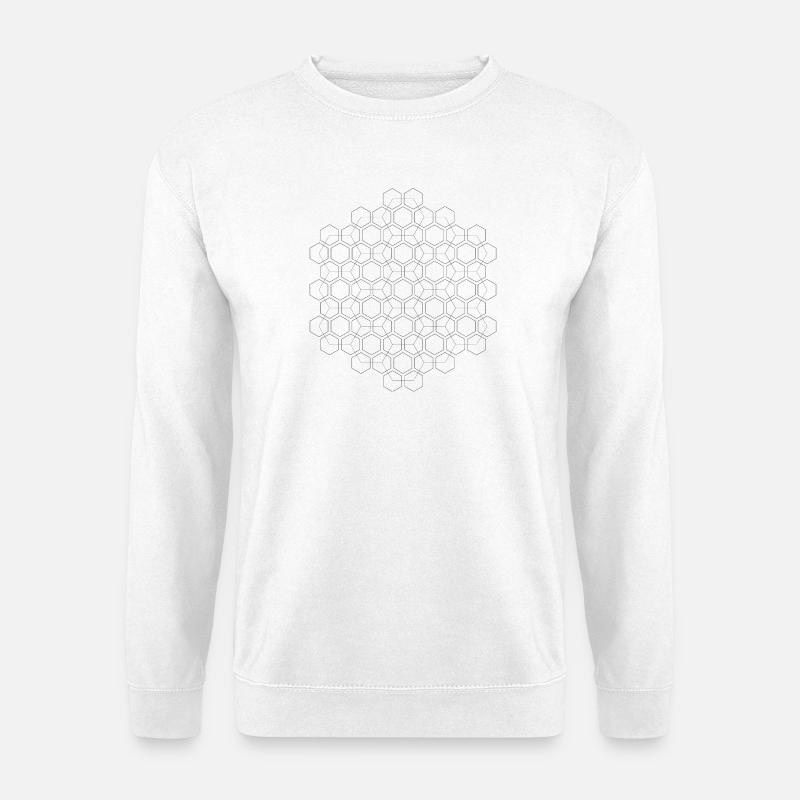 Sechseck - Unisex Pullover - Weiß