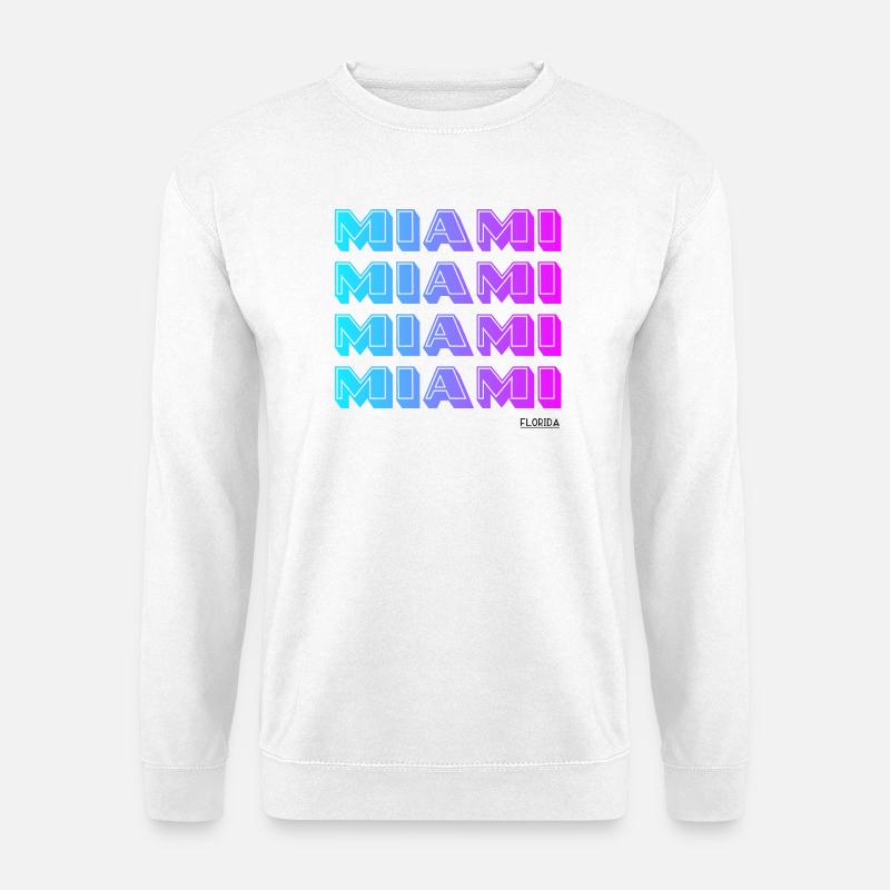 Miami Neon Gradient Pattern - Unisex Sweatshirt - white