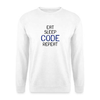 Programmierer Alltag IT künstlich - Unisex Pullover - Weiß - Vorne - Alina (178cm) & Michal (187cm)
