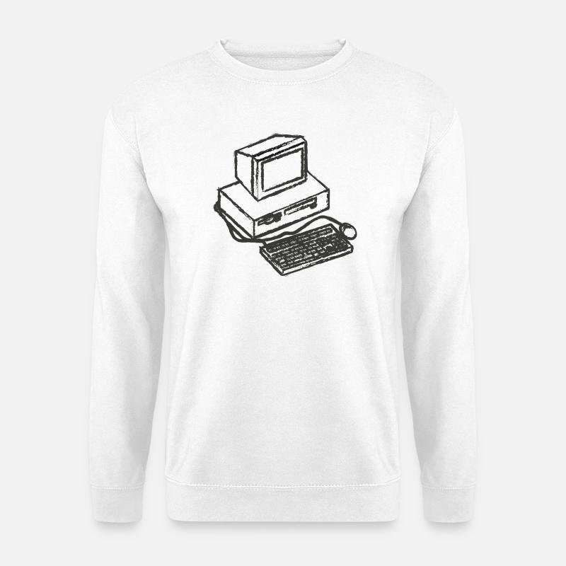 T-Shirt PC Computer Vintage Computer Geschenkidee - Unisex Pullover - Weiß