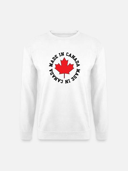 Made in Canada – Ahornblatt Statement - Unisex Pullover - Weiß