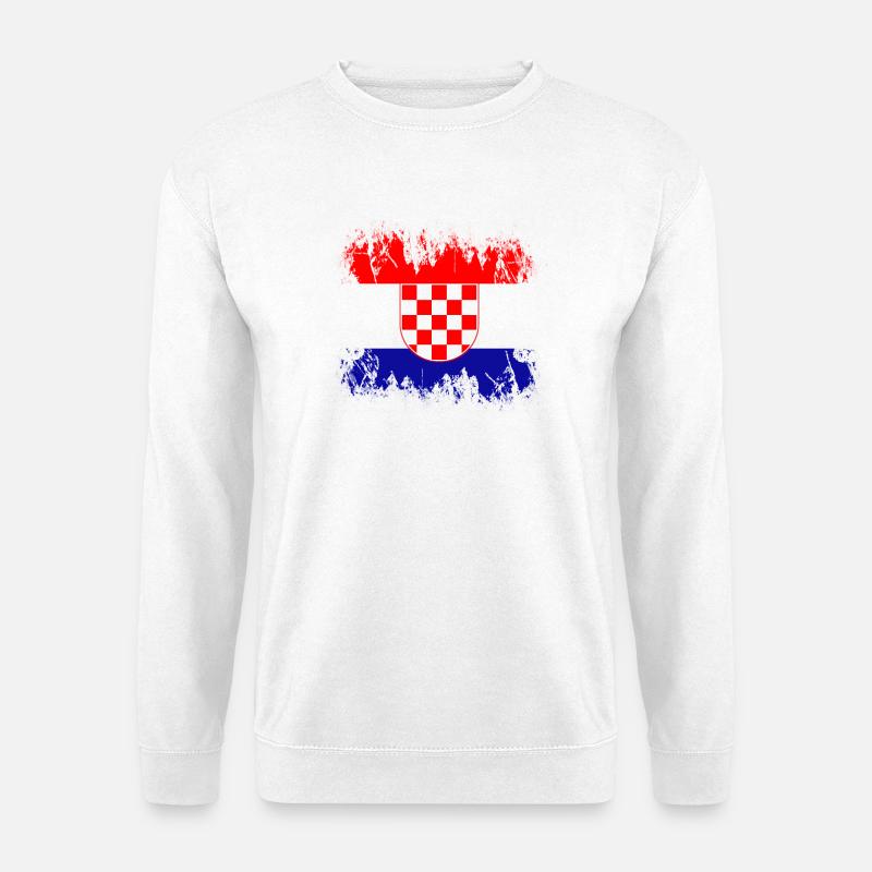 Kroatien Hrvatska Kroatien - Unisex Pullover - Weiß